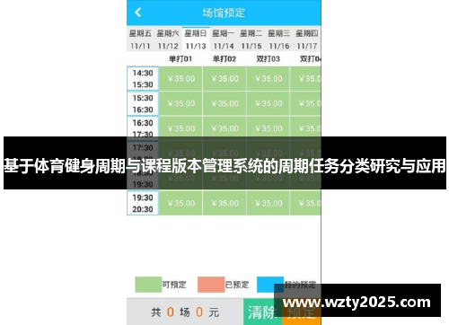 基于体育健身周期与课程版本管理系统的周期任务分类研究与应用